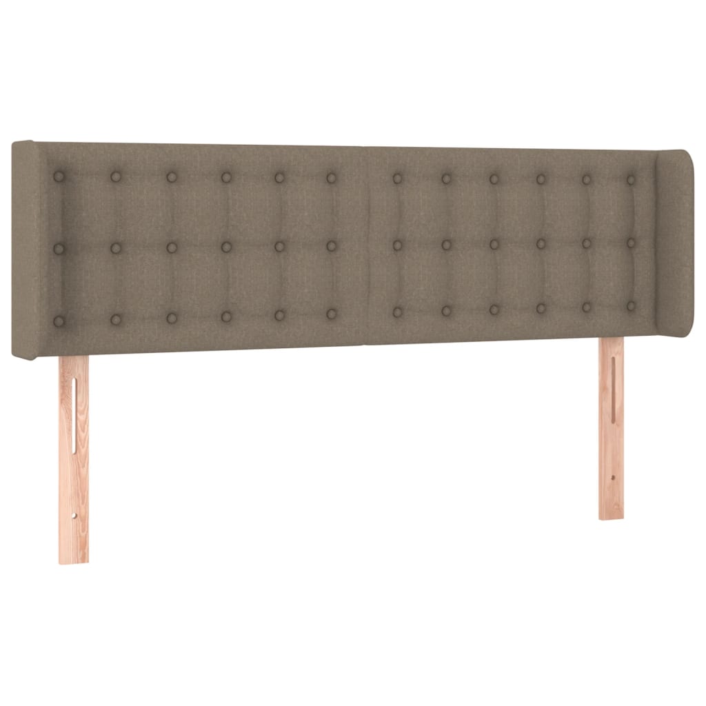 Hoofdbord Met Randen Stof 147 x 16 x 78/88 cm Taupe