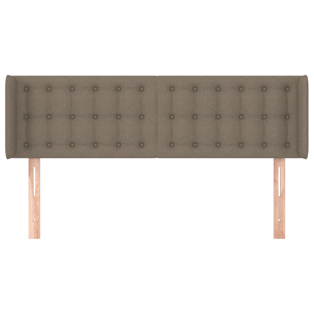 Hoofdbord Met Randen Stof 147 x 16 x 78/88 cm Taupe
