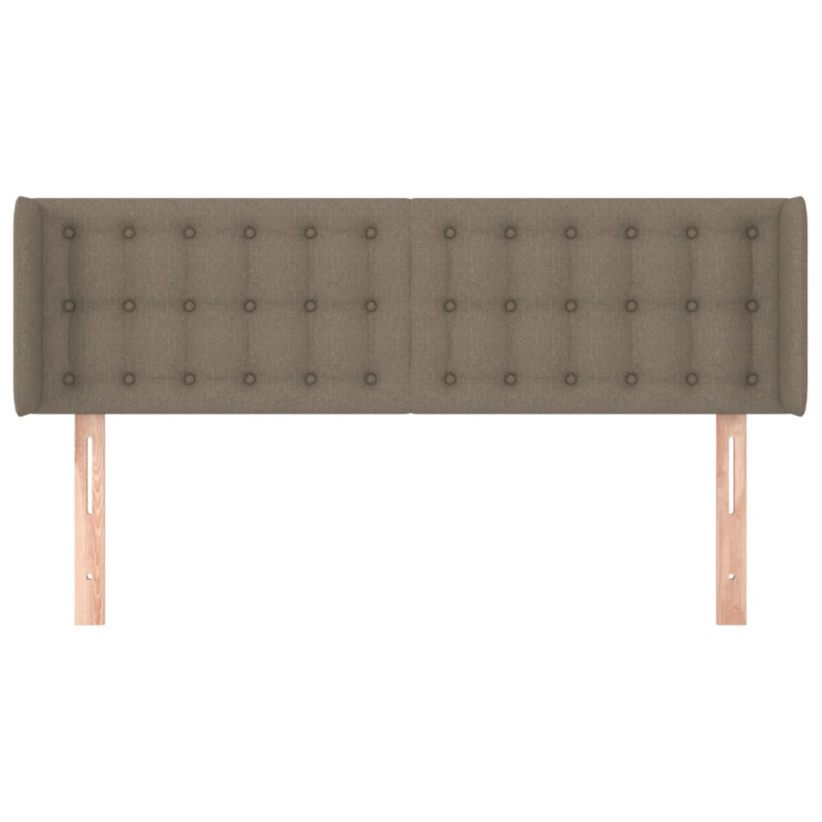 Hoofdbord Met Randen Stof 147 x 16 x 78/88 cm Taupe