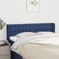 Hoofdbord met randen 147x16x78/88 cm stof blauw
