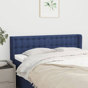 Hoofdbord stof blauw 147x16x78/88 cm