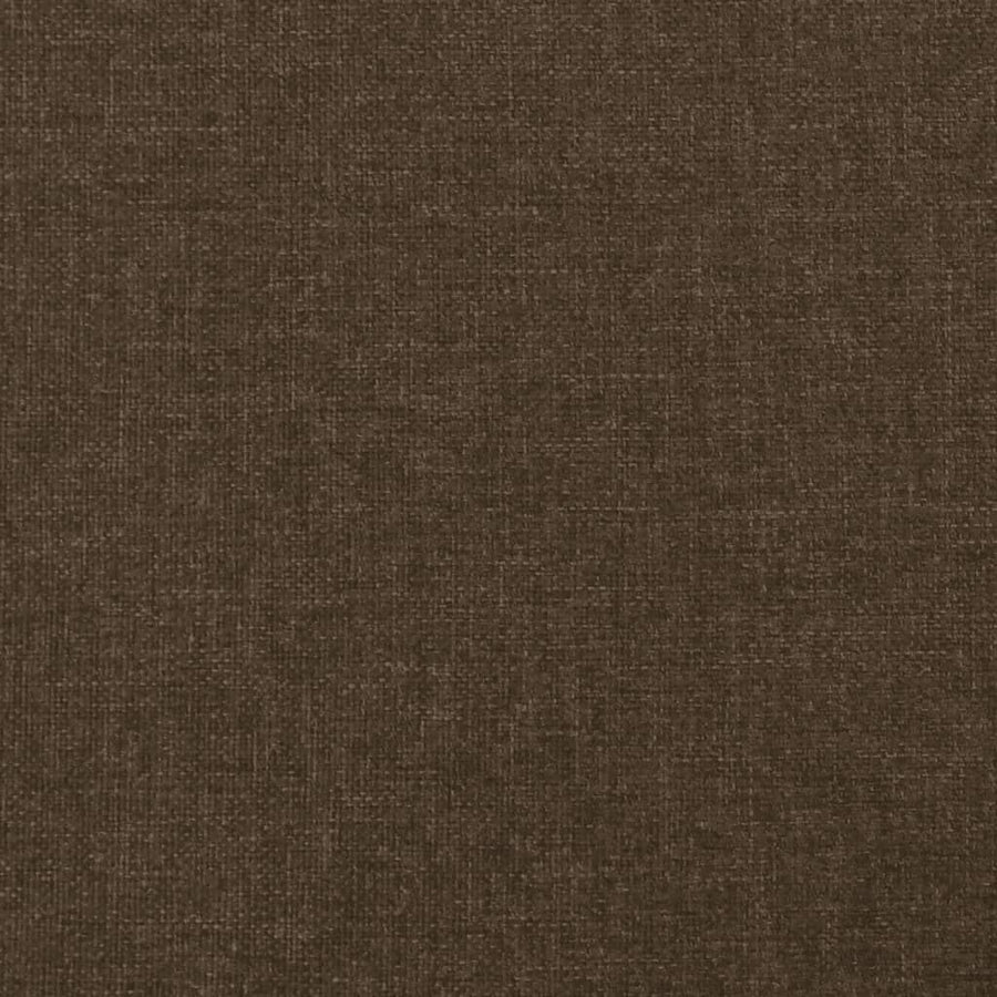 Hoofdbord Met Randen Stof 183 x 16 x 78/88 cm Donkerbruin