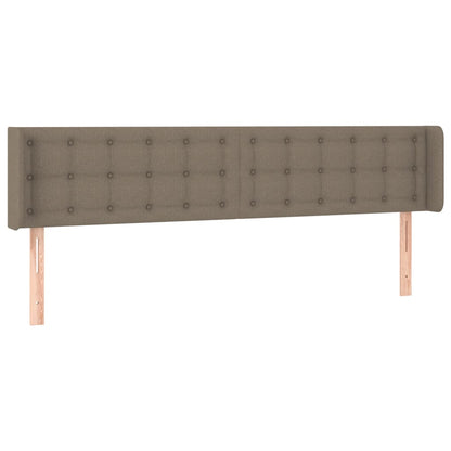 Hoofdbord Met Randen Stof 183 x 16 x 78/88 cm Taupe