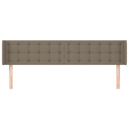 Hoofdbord Met Randen Stof 183 x 16 x 78/88 cm Taupe