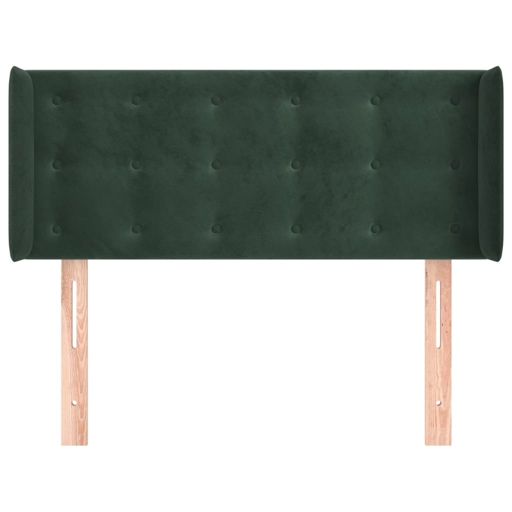 Hoofdbord Met Randen Fluweel 1 83 x 16 x 78/88 cm Donkergroen