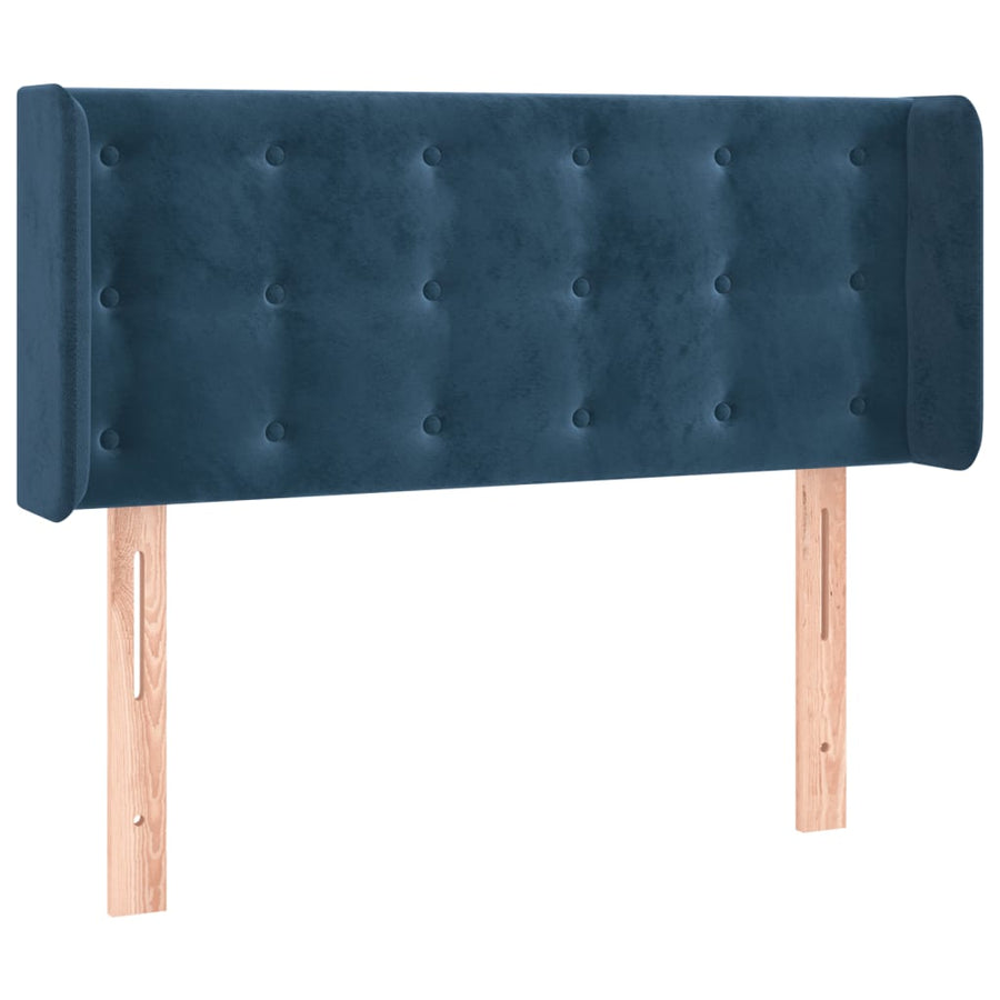 Hoofdbord Met Randen Fluweel 83 x 16 x 78/88 cm Donkerblauw