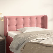 Hoofdbord fluweel roze 83x16x78/88 cm