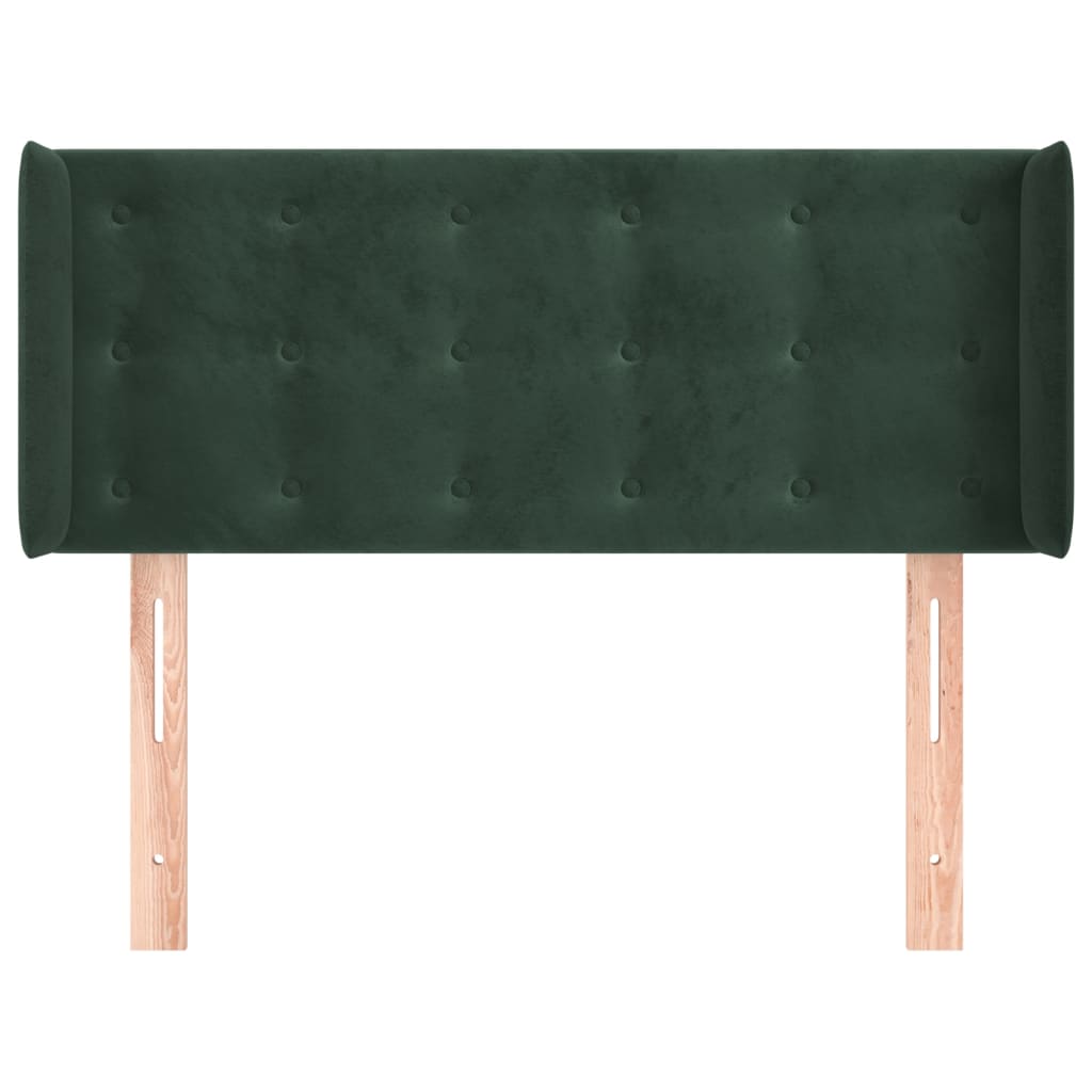 Hoofdbord Met Randen Fluweel 1 93 x 16 x 78/88 cm Donkergroen