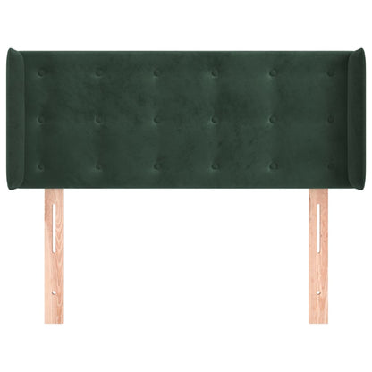 Hoofdbord Met Randen Fluweel 1 93 x 16 x 78/88 cm Donkergroen