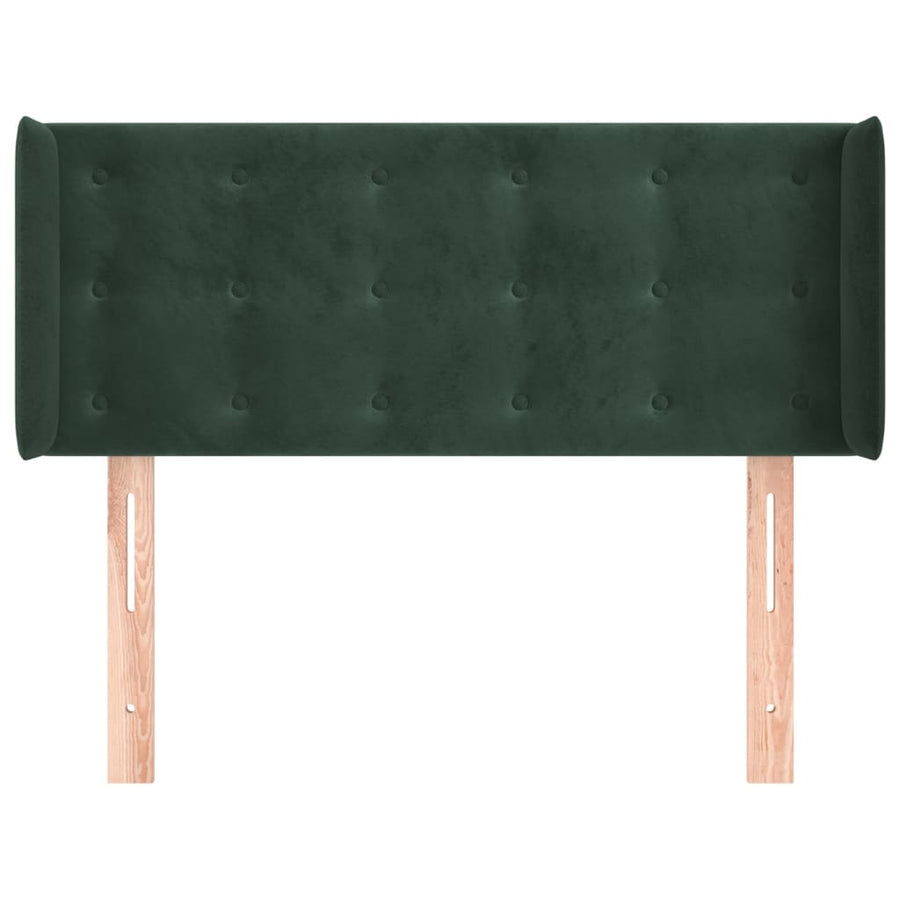 Hoofdbord Met Randen Fluweel 1 93 x 16 x 78/88 cm Donkergroen