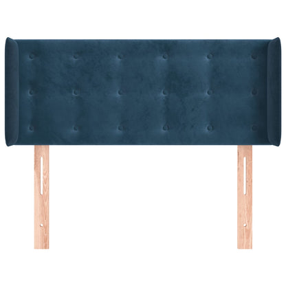 Hoofdbord Met Randen Fluweel 93 x 16 x 78/88 cm Donkerblauw