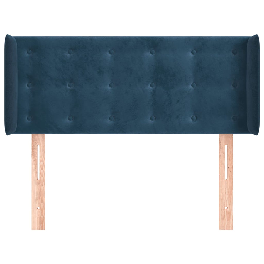 Hoofdbord Met Randen Fluweel 93 x 16 x 78/88 cm Donkerblauw