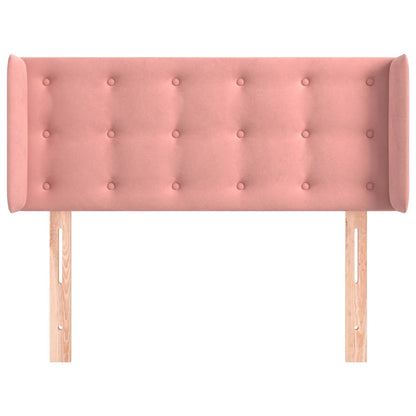 Hoofdbord Met Randen Fluweel 93 x 16 x 78/88 cm Roze