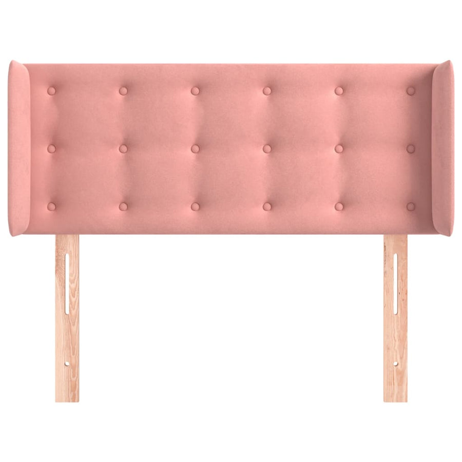 Hoofdbord Met Randen Fluweel 93 x 16 x 78/88 cm Roze