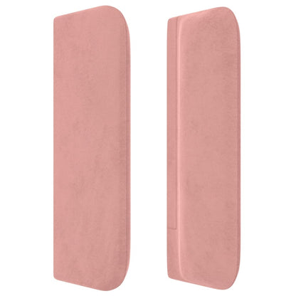 Hoofdbord Met Randen Fluweel 93 x 16 x 78/88 cm Roze
