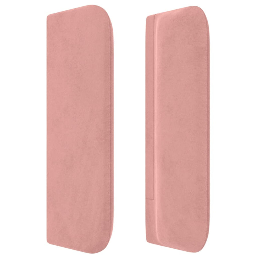 Hoofdbord Met Randen Fluweel 93 x 16 x 78/88 cm Roze