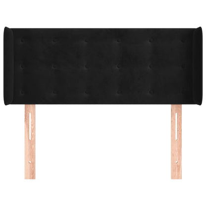 Hoofdbord Met Randen Fluweel 1 103 x 16 x 78/88 cm Zwart