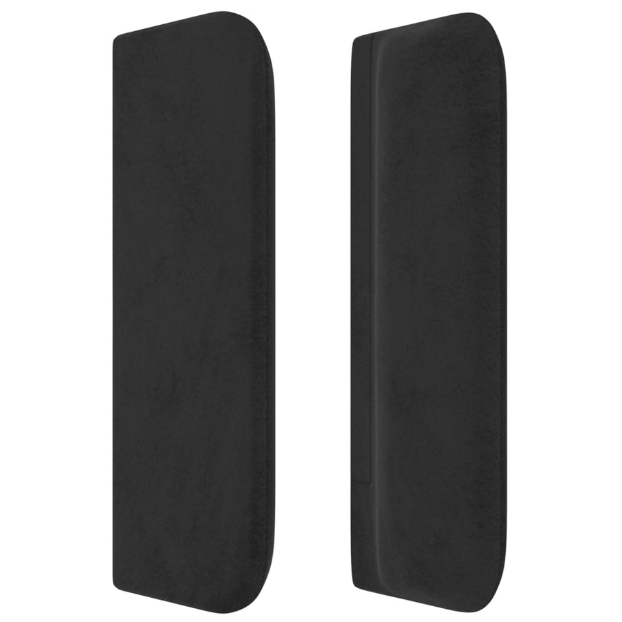 Hoofdbord Met Randen Fluweel 1 103 x 16 x 78/88 cm Zwart