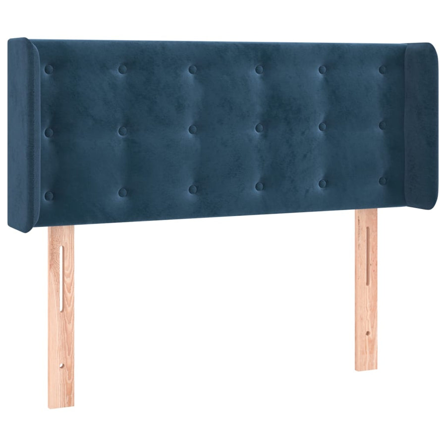 Hoofdbord Met Randen Fluweel 103 x 16 x 78/88 cm Donkerblauw
