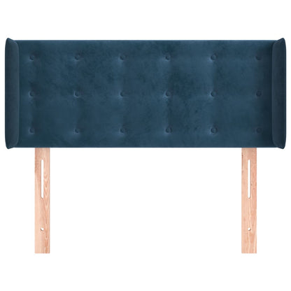 Hoofdbord Met Randen Fluweel 103 x 16 x 78/88 cm Donkerblauw
