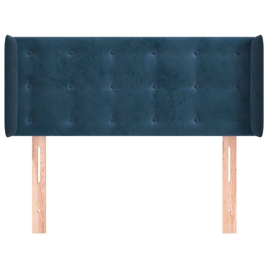 Hoofdbord Met Randen Fluweel 103 x 16 x 78/88 cm Donkerblauw
