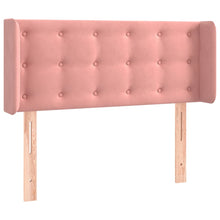 Hoofdbord Met Randen Fluweel 103 x 16 x 78/88 cm Roze
