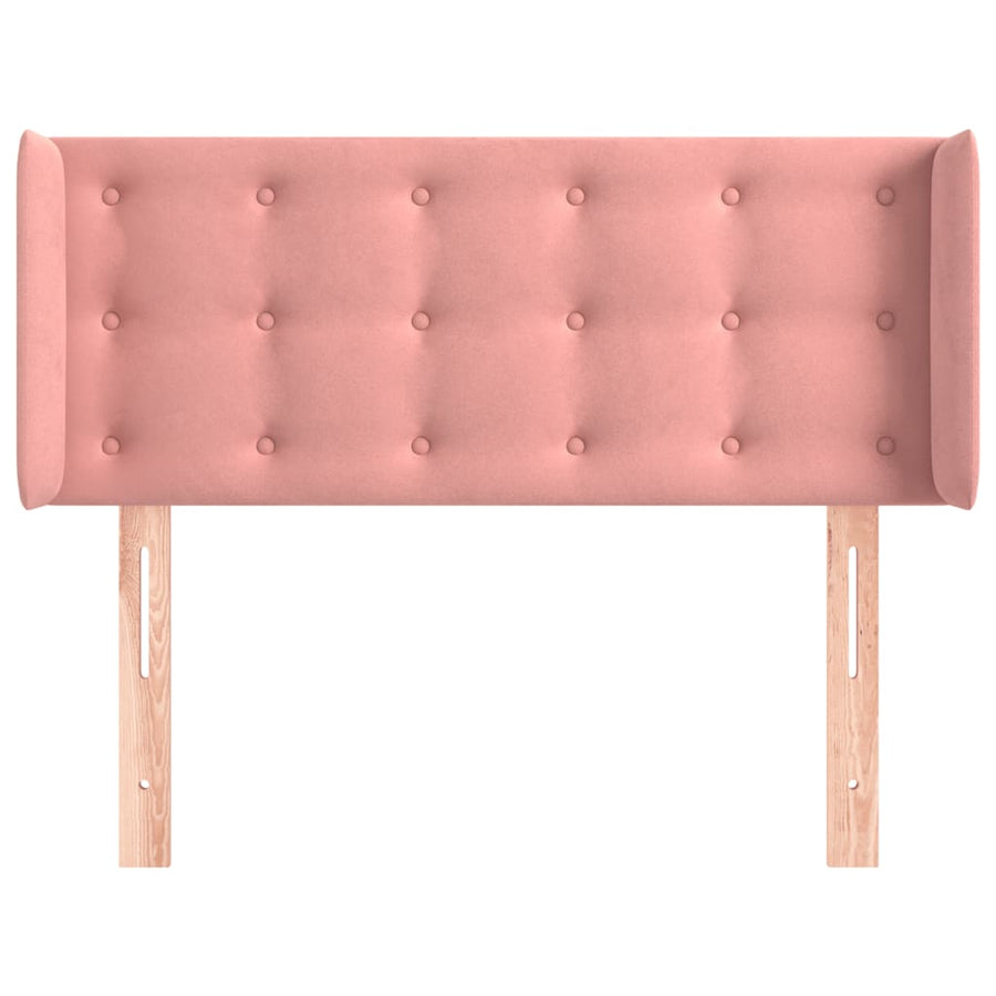 Hoofdbord Met Randen Fluweel 103 x 16 x 78/88 cm Roze