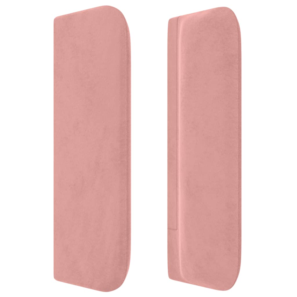 Hoofdbord Met Randen Fluweel 103 x 16 x 78/88 cm Roze