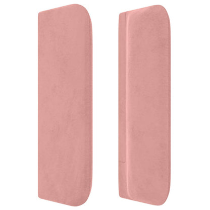 Hoofdbord Met Randen Fluweel 103 x 16 x 78/88 cm Roze