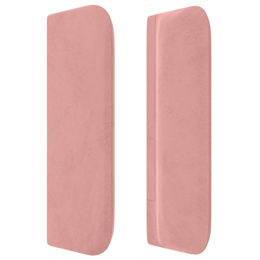 Hoofdbord Met Randen Fluweel 103 x 16 x 78/88 cm Roze