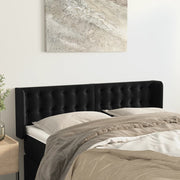 Hoofdbord 147x16x78/88 cm fluweel zwart