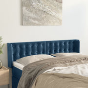 Hoofdbord 147x16x78/88 cm fluweel donkerblauw