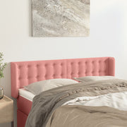 Hoofdbord 147x16x78/88 cm fluweel roze
