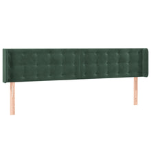 Hoofdbord Met Randen Fluweel 1 163 x 16 x 78/88 cm Donkergroen
