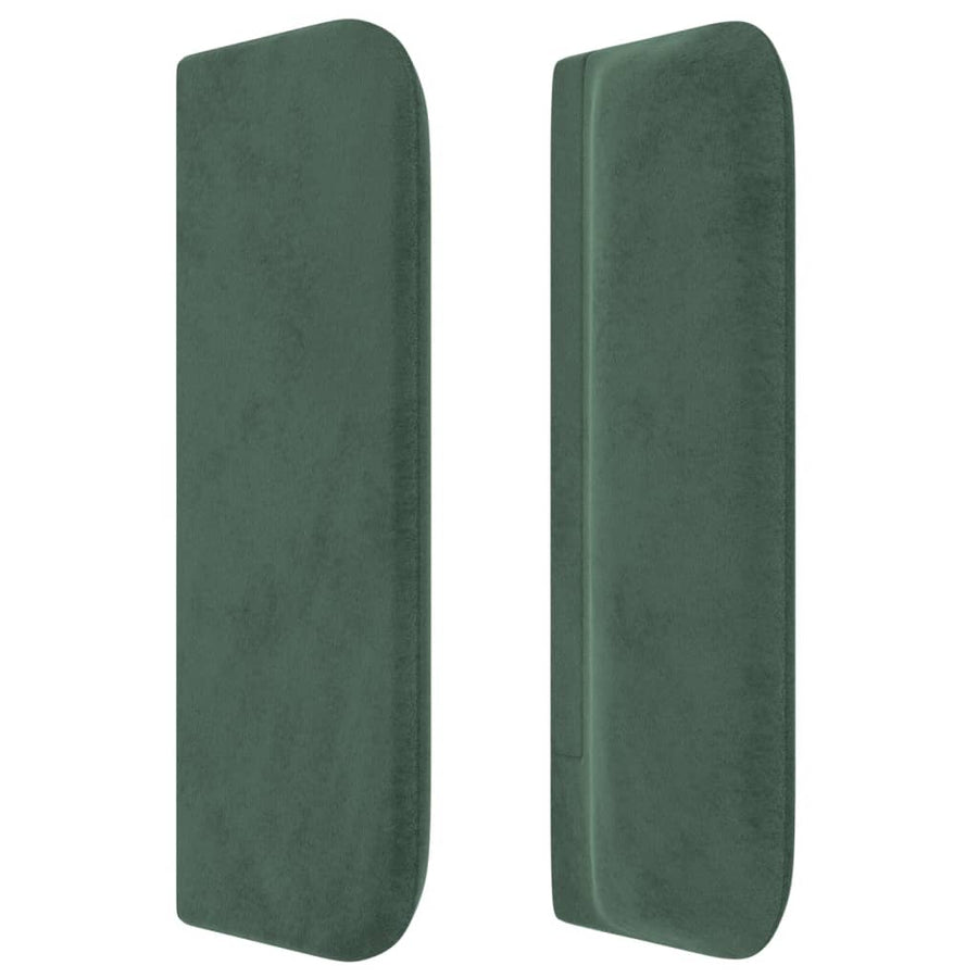 Hoofdbord Met Randen Fluweel 1 163 x 16 x 78/88 cm Donkergroen