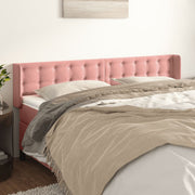 Hoofdbord fluweel roze 163x16x78/88 cm