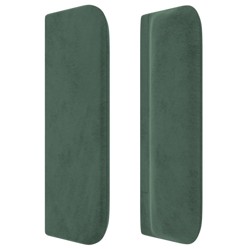 Hoofdbord Met Randen 183X16X78/88 Cm Fluweel Donkergroen 183 x 16 x 78/88 cm