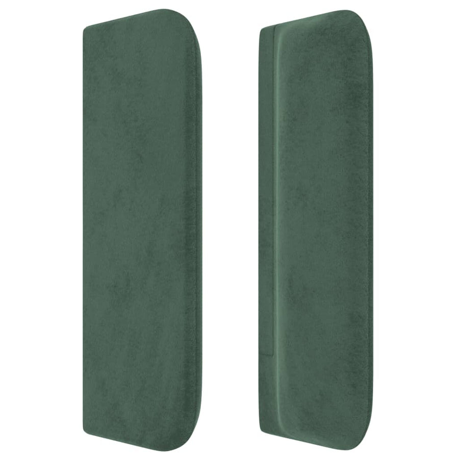 Hoofdbord Met Randen 183X16X78/88 Cm Fluweel Donkergroen 183 x 16 x 78/88 cm