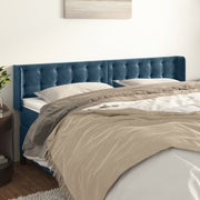 Hoofdbord 183x16x78/88 cm fluweel donkerblauw