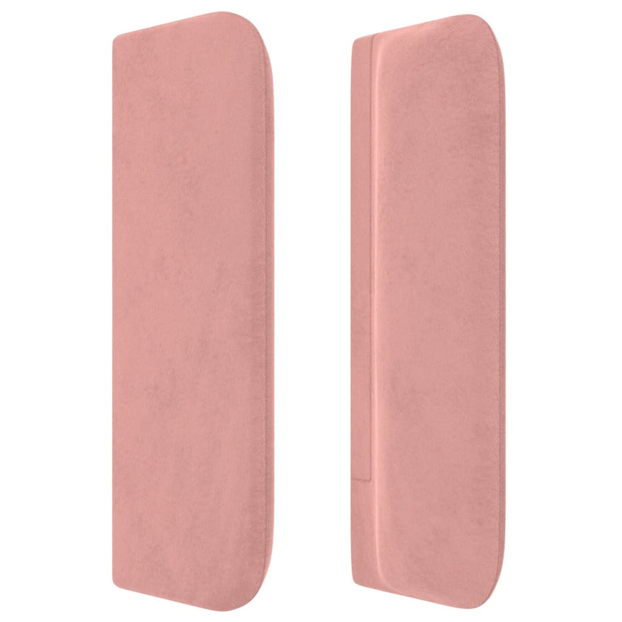 Hoofdbord Met Randen 183X16X78/88 Cm Fluweel Roze 183 x 16 x 78/88 cm