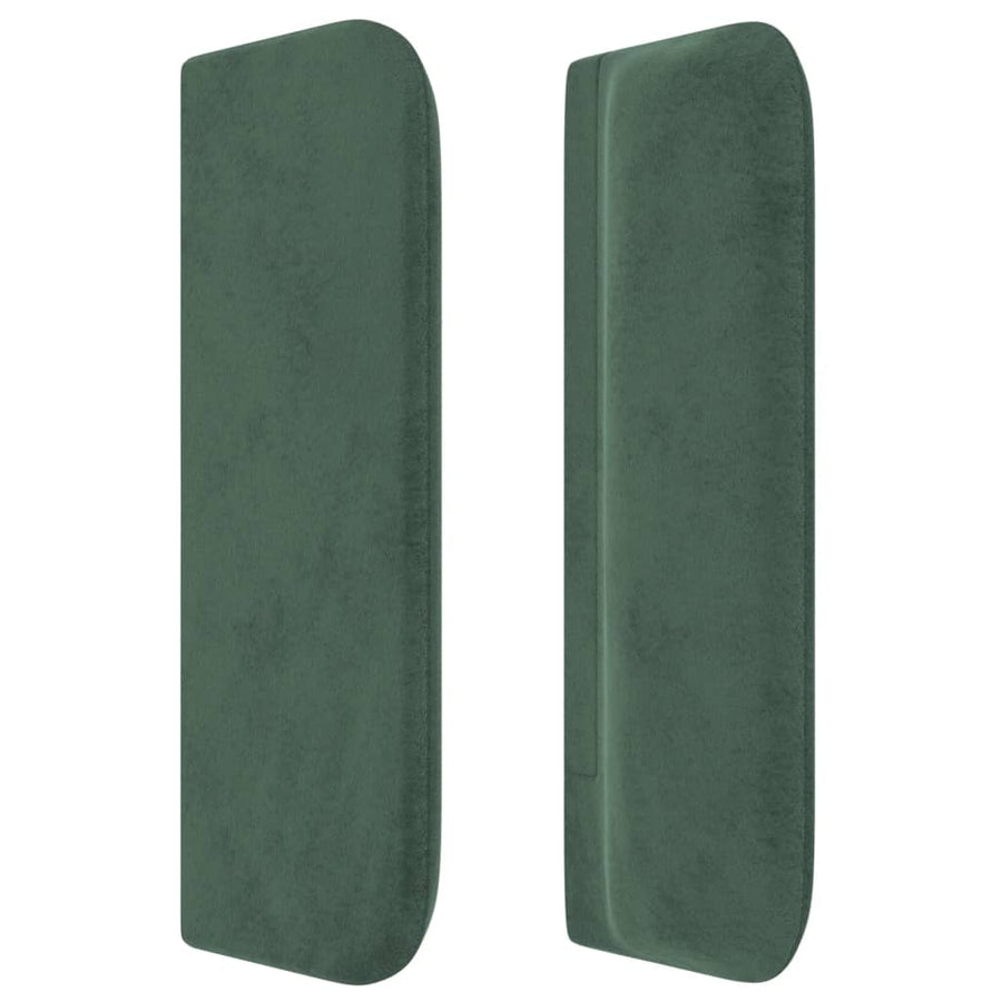Hoofdbord Met Randen Fluweel 1 203 x 16 x 78/88 cm Donkergroen