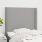 Hoofdbord 83x16x118/128 cm stof lichtgrijs