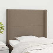 Hoofdbord 83x16x118/128 cm stof taupe
