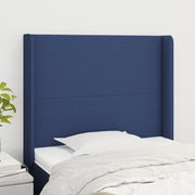Hoofdbord 83x16x118/128 cm stof blauw