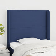 Hoofdbord 93x16x118/128 cm stof blauw