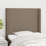 Hoofdbord 103x16x118/128 cm stof taupe