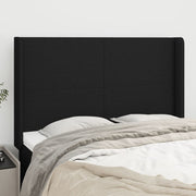 Hoofdbord 147x16x118/128 cm stof zwart