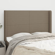 Hoofdbord 147x16x118/128 cm stof taupe