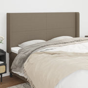 Hoofdbord 163x16x118/128 cm stof taupe