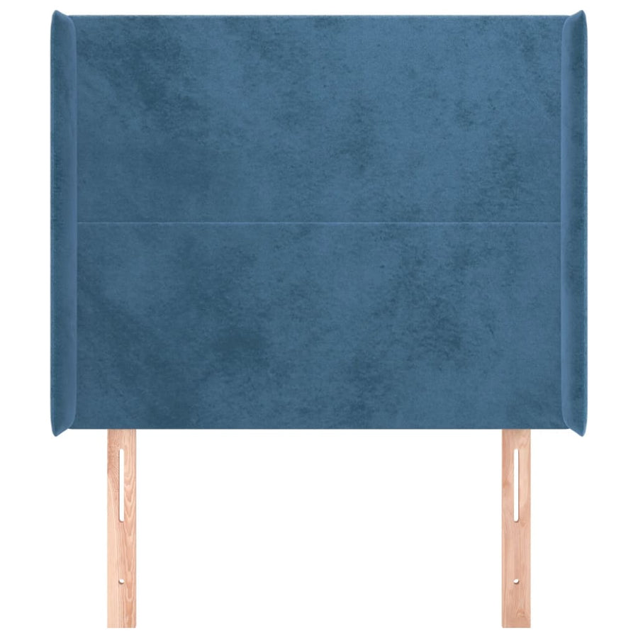 Hoofdbord Met Randen Fluweel 93 x 16 x 118/128 cm